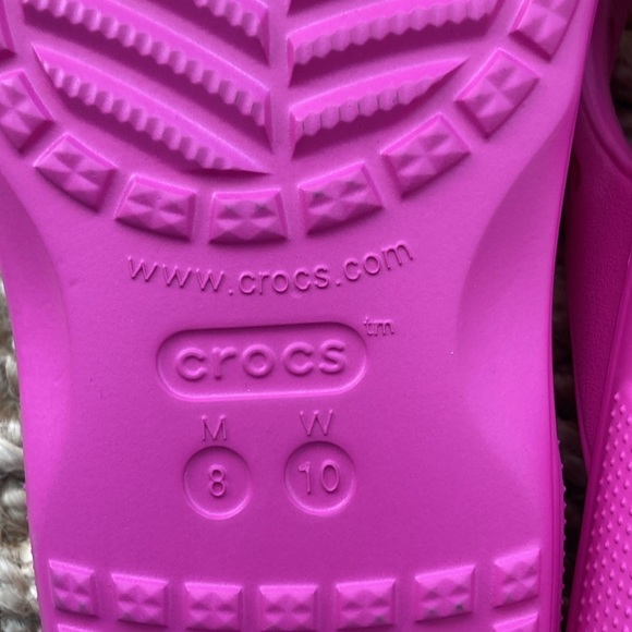 Crocs Unisex Classic Flip Flop Pink M8 W10 NWT - Picture 3 of 6